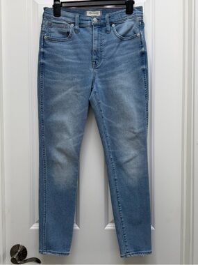 MADEWELL 10” HIGH RISE SKINNY CROP DENIM JEANS HORNE WASH LIGHT WASH 28